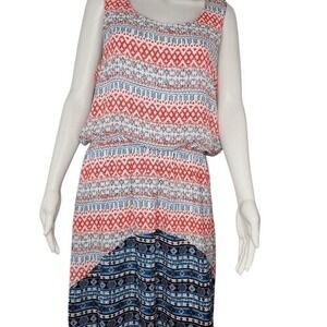 Pixley Red, White & Blue Blouson Dress